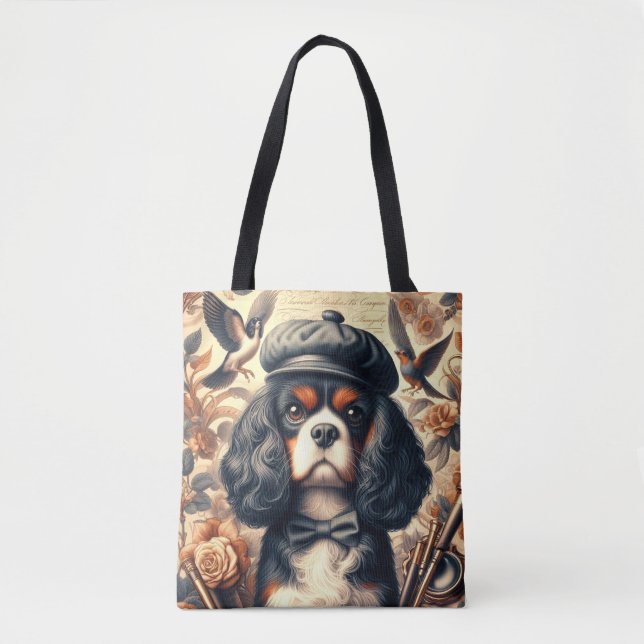 Cavalier King Charles Spaniel Painting Tasche (Vorderseite)