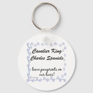 Cavalier King Charles Spaniel Pawprints Schlüssela Schlüsselanhänger