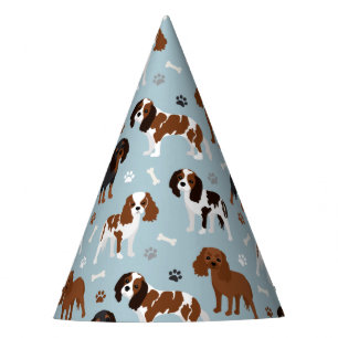 Cavalier King Charles Spaniel Paws and Bones Partyhütchen