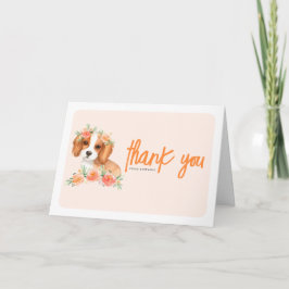 Cavalier King Charles Spaniel Peach Dog Birthday Dankeskarte