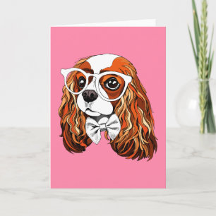 Cavalier King Charles Spaniel Portrait Karte