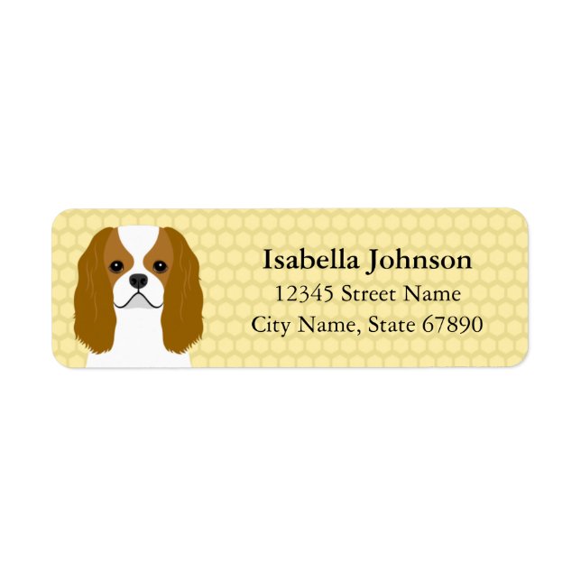Cavalier King Charles Spaniel Rücksendeadresse (Vorne)