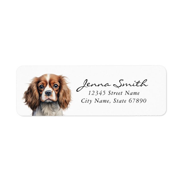 Cavalier King Charles Spaniel Rücksendeadresse (Vorne)