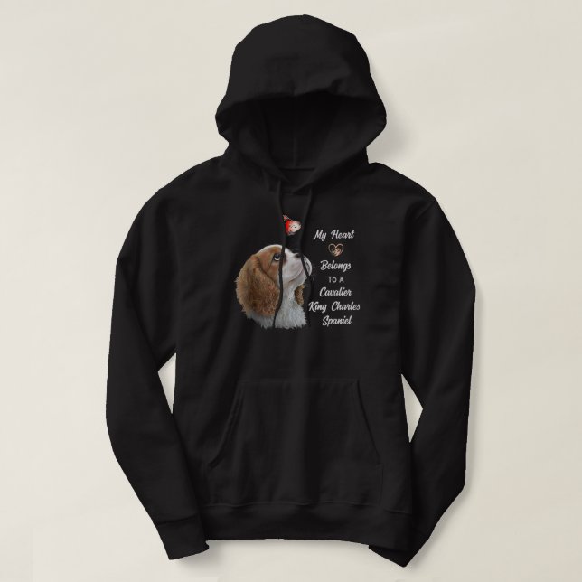 Cavalier King Charles Spaniel Shirt, dog mom, dad  Hoodie (Design vorne)