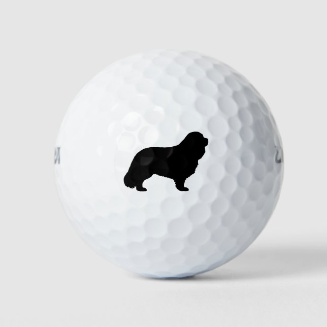 Cavalier King Charles Spaniel Silhouette Golfball (Vorderseite)