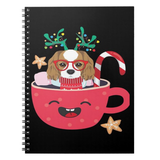 Cavalier King Charles Spaniel Teacup Xmas Holiday  Notizblock (Vorderseite)