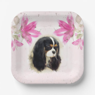 Cavalier King Charles Spaniel - Tri, Party Tellers Pappteller
