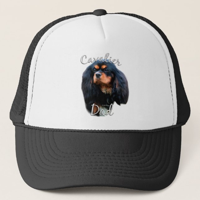 Cavalier King Charles Spaniel Vater 2 Truckerkappe (Vorderseite)