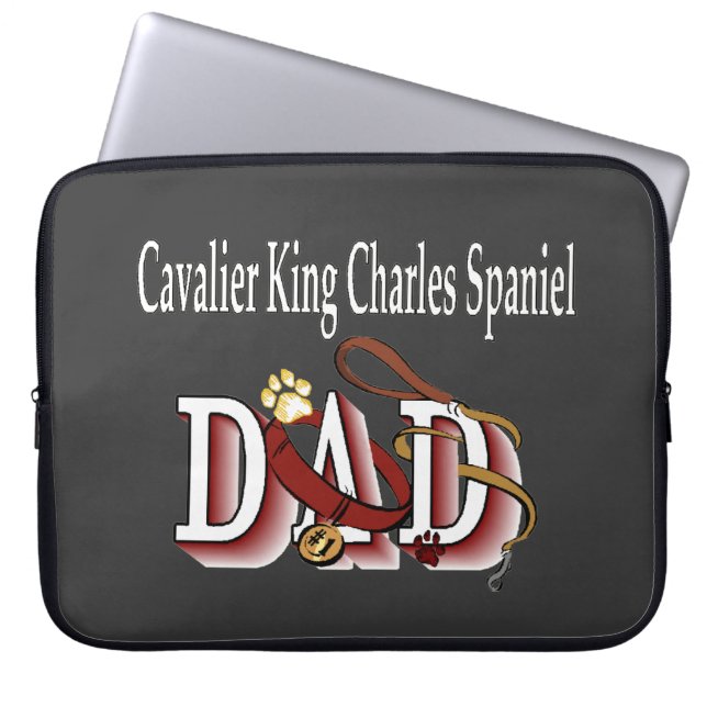 Cavalier King Charles Spaniel Vater Laptopschutzhülle (Vorderseite)