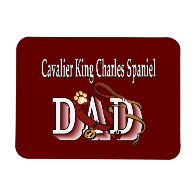 Cavalier King Charles Spaniel Vater Magnet (Horizontal)