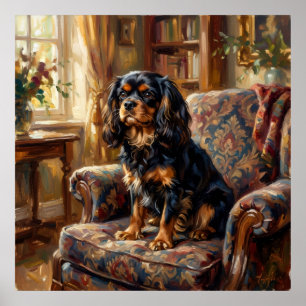 Cavalier King Charles Spaniel viktorianische Bibli Poster