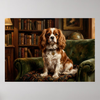 Cavalier King Charles Spaniel viktorianische Bibli Poster
