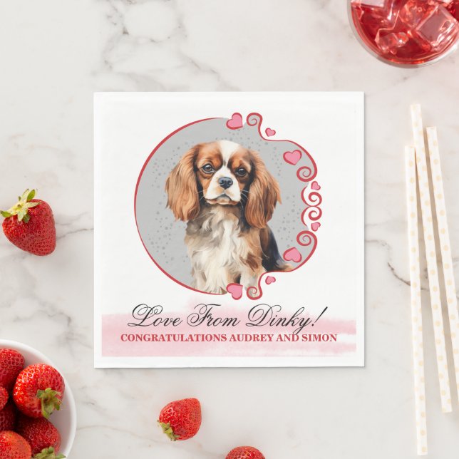 Cavalier King Charles Spaniel Wedding Napkins Serviette (Beispiel)