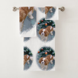 Cavalier King Charles Spaniel Weihnachten Badhandtuch Set