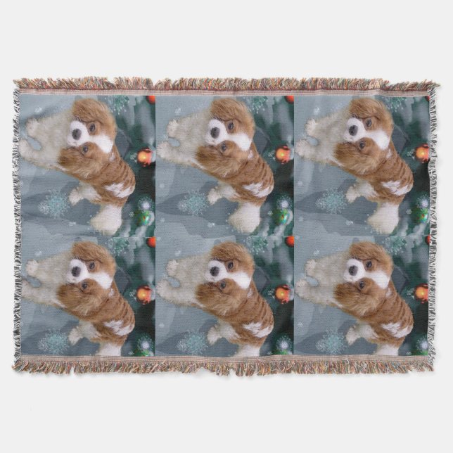 Cavalier King Charles Spaniel Weihnachten Decke (Vorderseite)
