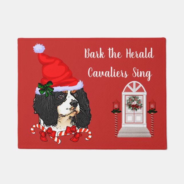 Cavalier King Charles Spaniel Weihnachten Fußmatte (Vorderseite)