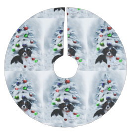 Cavalier King Charles Spaniel Weihnachten Polyester Weihnachtsbaumdecke