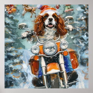 Cavalier King Charles Spaniel Weihnachten Poster
