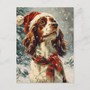 Cavalier King Charles Spaniel Weihnachten Postkarte