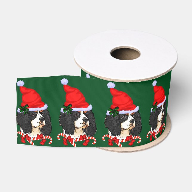 Cavalier King Charles Spaniel Weihnachten Ripsband (Spule)