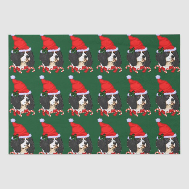 Cavalier King Charles Spaniel Weihnachten Seidenpapier (Vorderseite)