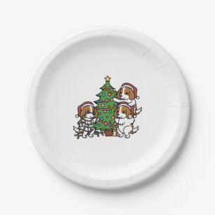 Cavalier King Charles Spaniel Weihnachtsbaum Pappteller