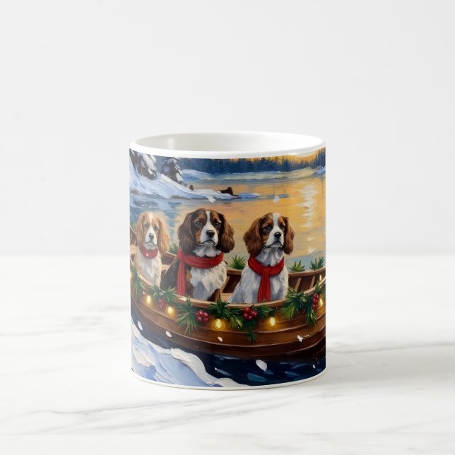 Cavalier King Charles Spaniel Weihnachtsboot Kaffeetasse (Mittel)