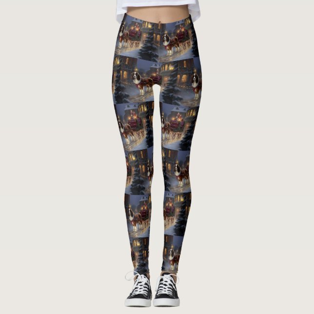 Cavalier King Charles Spaniel Weihnachtsfest Leggings (Vorderseite)