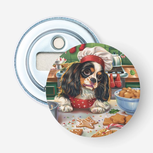Cavalier King Charles Spaniel Weihnachtsgebäck Flaschenöffner (Vorderseite)