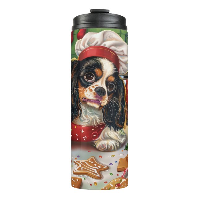 Cavalier King Charles Spaniel Weihnachtsgebäck Thermosbecher (Vorderseite)