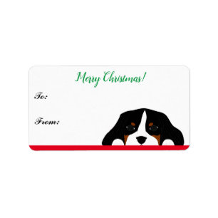 Cavalier King Charles Spaniel Weihnachtsgeschenk-T Adressaufkleber