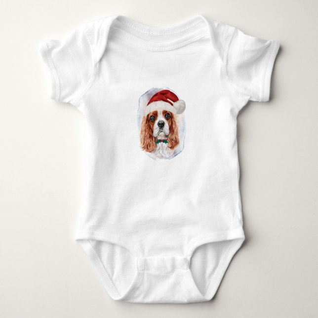 Cavalier King Charles Spaniel Weihnachtsgeschenke  Baby Strampler (Vorderseite)