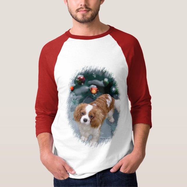 Cavalier King Charles Spaniel Weihnachtsgeschenke T-Shirt (Vorderseite)