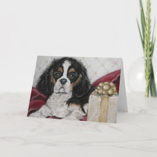 Cavalier King Charles Spaniel Weihnachtskarte Feiertagskarte