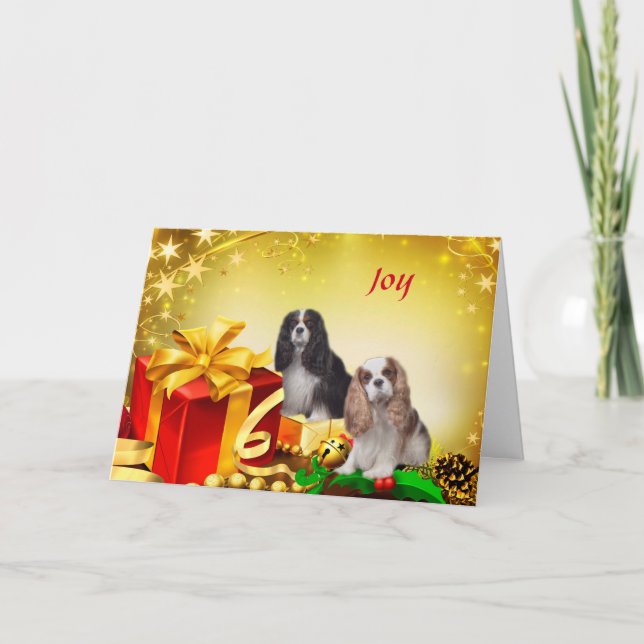 Cavalier King Charles Spaniel Weihnachtskarte Karte (Vorderseite)