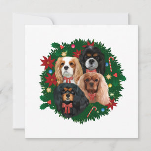 Cavalier King Charles Spaniel Weihnachtskarten Feiertagskarte