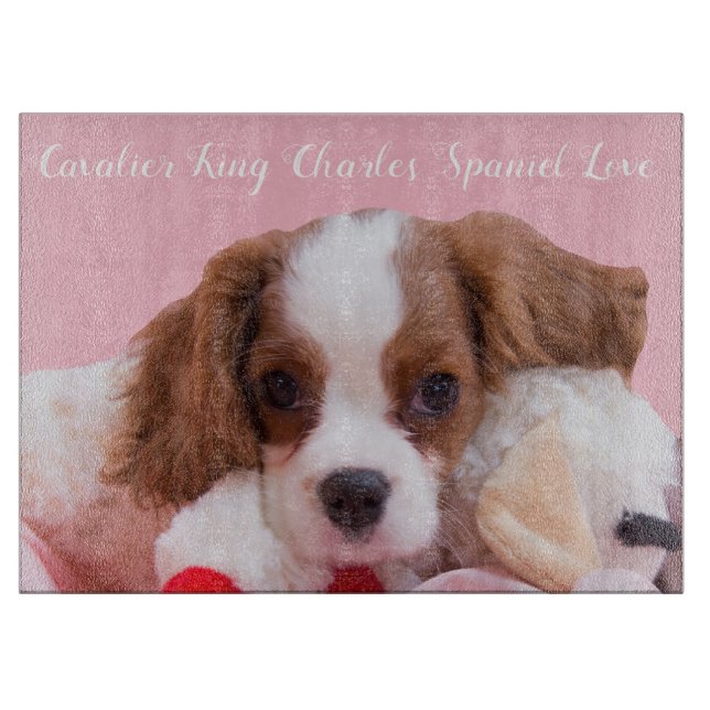 Cavalier King Charles Spaniel Welppy Cutting Board Schneidebrett (Vorderseite)