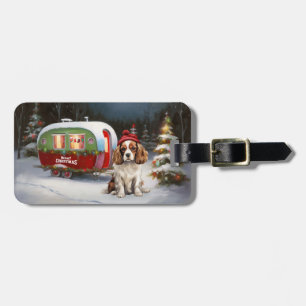 Cavalier King Charles Spaniel Wohnwagen Weihnachte Gepäckanhänger
