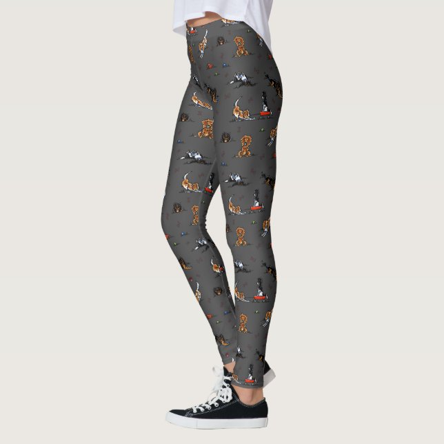Cavalier King Charles Spaniels CKCS Doodles Leggings (Links)