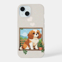 Cavalier King Charles sur un banc