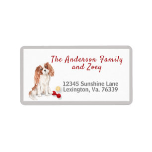 Cavalier King Charles Toys Zuhause Rücksendeadress Adressaufkleber