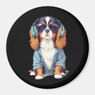 Cavalier King Charles Wearing Hoodie Funny Cool Magnet