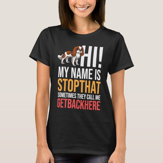 Cavalier King Charlies Spaniel Dog Puppies Owner T-Shirt (Vorderseite)
