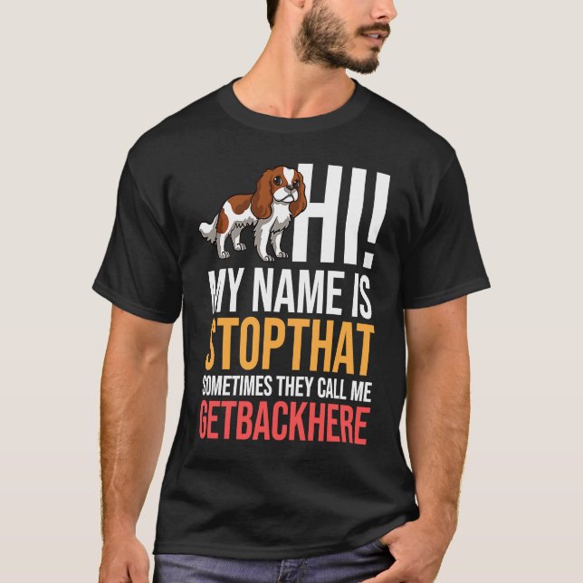 Cavalier King Charlies Spaniel Dog Puppies Owner T-Shirt (Vorderseite)