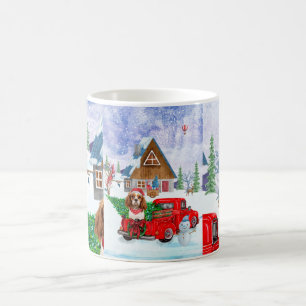 Cavalier King Dog in Christmas Delivery Truck Schn Kaffeetasse