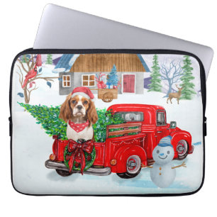 Cavalier King Dog in Christmas Delivery Truck Schn Laptopschutzhülle
