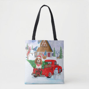 Cavalier King Dog in Christmas Delivery Truck Schn Tasche