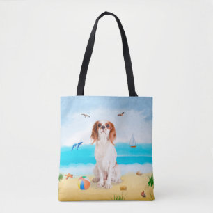 Cavalier King Hund am Strand Tasche