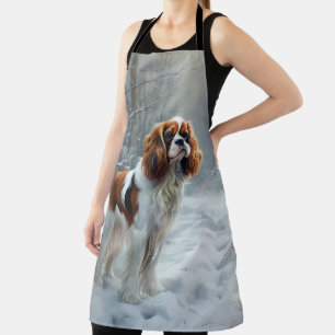 Cavalier King Lass es schneien Weihnachten Gebürst Schürze