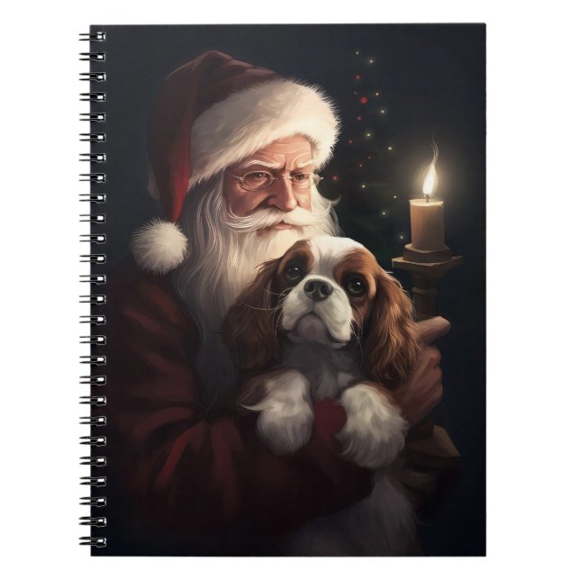 Cavalier King mit Weihnachtsfeiertag Notizblock (Vorderseite)